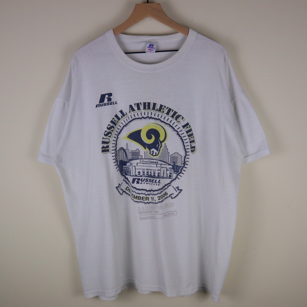 2006 St Louis Rams Russell Athletic Field Inaugural Shirt Adult‎ XL 26x30